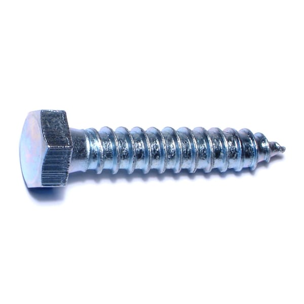 Midwest Fastener Lag Screw, 1/2 in, 2-1/2 in, Steel, Zinc Plated Hex Hex Drive, 8 PK 35063 - main